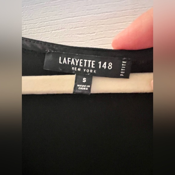 Lafayette 148 New York Black Silk Tank Top - Picture 3 of 3